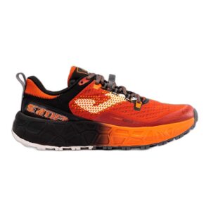 Zapatilla marca Joma, modelo Sima colores negro, naranja y rojo 