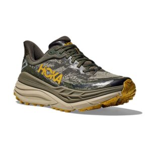 Zapatilla marca Hoka, modelo Stinson 7 colores verdes