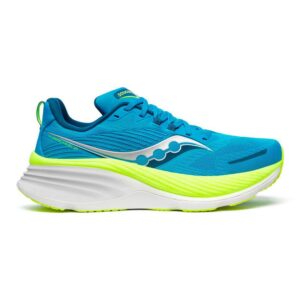 Zapatillas marca Saucony 24 color azul, amarillo y blanco