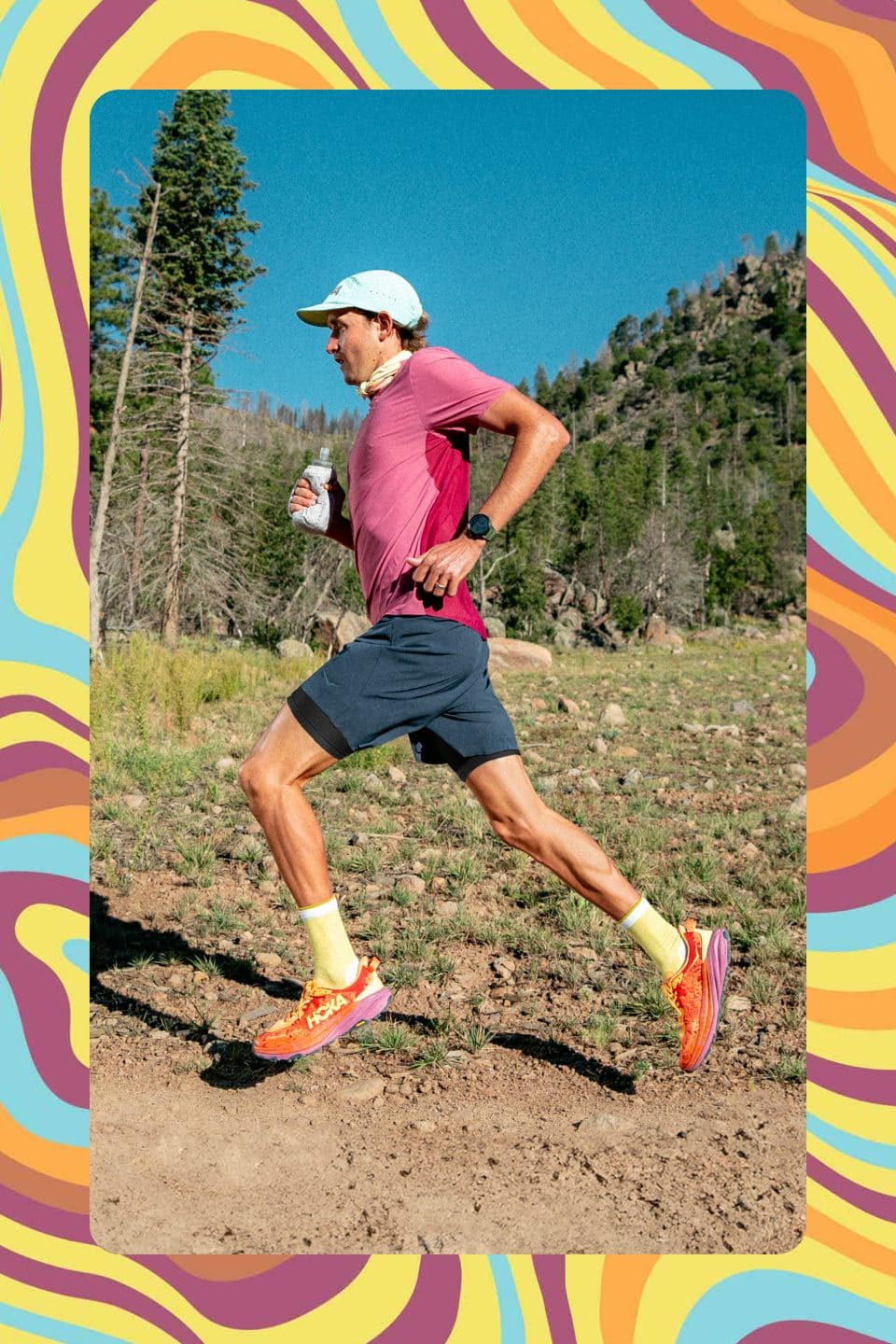 Hombre haciendo trail running